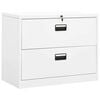 vidaXL Classeur Blanc 90x46x72,5 cm Acier