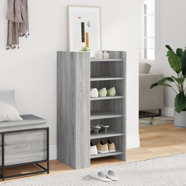 vidaXL Armoire &agrave; chaussures sonoma gris 52x37,5x100 cm