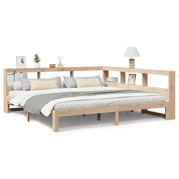 vidaXL Lit biblioth&egrave;que sans matelas 180x200 cm bois massif de pin