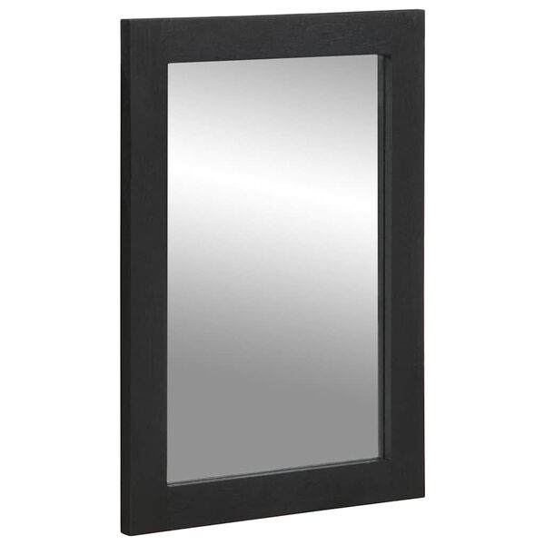 vidaXL Miroir de bain noir 50x70x2,5 cm bois d'ing&eacute;nierie et laiton