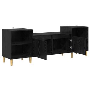 vidaXL Meuble TV Ch&ecirc;ne noir 160 x 35 x 55 cm Bois d'ing&eacute;nierie