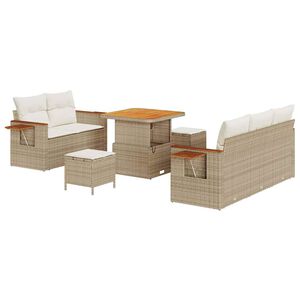 vidaXL Ensemble de canap&eacute; de jardin 10 pc 7-Nombre de places
