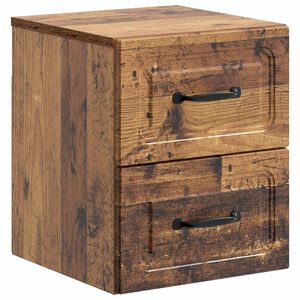 vidaXL Cabinet de chevet mural Bois ancien 34,5 x 33 x 40 cm