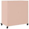 vidaXL Buffet rose 68x39x72 cm acier