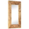 vidaXL Miroir sculpt&eacute; &agrave; la main 80x50x2,5 cm bois de manguier solide