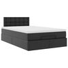 VidaXL Cadre de lit ottoman avec matelas noir 120x200 cm similicuir