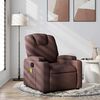 vidaXL Fauteuil de massage inclinable Marron fonc&eacute; Tissu