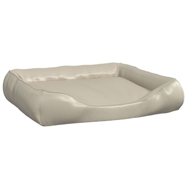 vidaXL Lit pour chien Beige 80x68x23 cm Similicuir