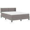 vidaXL Lit &agrave; ressorts avec matelas Taupe 200 x 160 cm Polyester