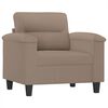 vidaXL Fauteuil avec repose-pied Taupe 60 cm Tissu microfibre