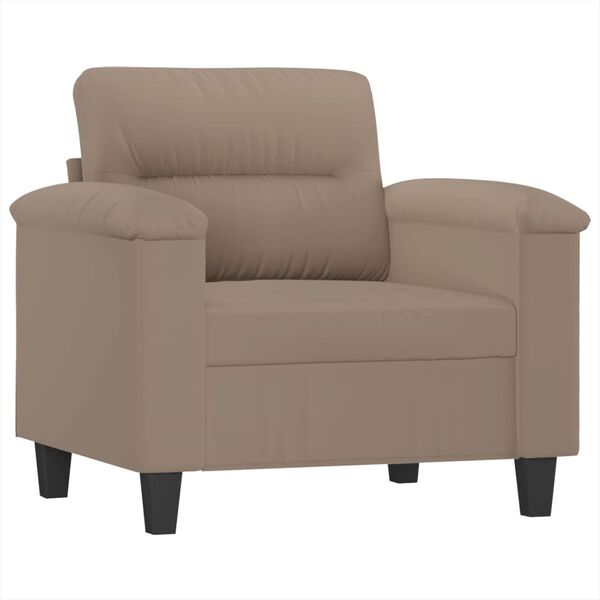 vidaXL Fauteuil avec repose-pied Taupe 60 cm Tissu microfibre
