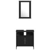 vidaXL Ensemble de mobilier de salle de bain 4 pcs Ch&ecirc;ne noir