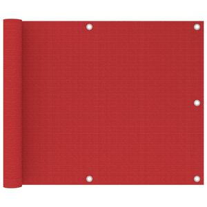 vidaXL &Eacute;cran de balcon Rouge 75x500 cm PEHD