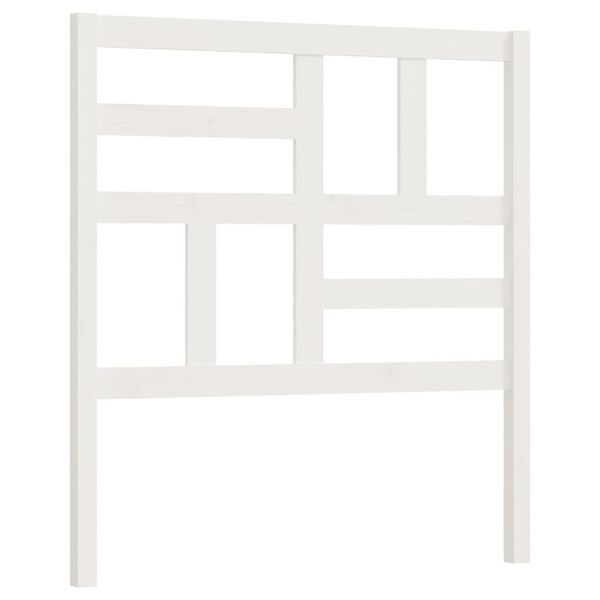 vidaXL T&ecirc;te de lit Blanc 96x4x104 cm Bois massif de pin