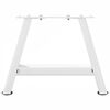 vidaXL Pieds de table basse en forme de A, 2 pi&egrave;ces, blanc, 50 x (30-31) cm, acier