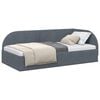 vidaXL Cadre de lit d'angle Gris fonc&eacute; 90 x 200 cm Velours
