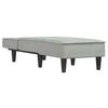 vidaXL Chaise longue gris clair velours