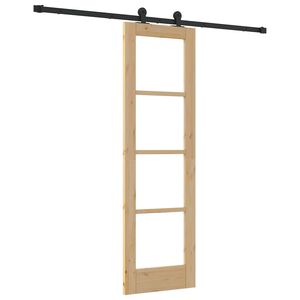 vidaXL Porte coulissante ORKDAL 61 x 198,5 cm Naturel et noir