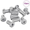 vidaXL Ecrou de verrouillage 12 pcs Nickel M6 x 25 mm Acier
