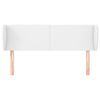 vidaXL Tête de lit avec oreilles Blanc 147x23x78/88 cm Similicuir