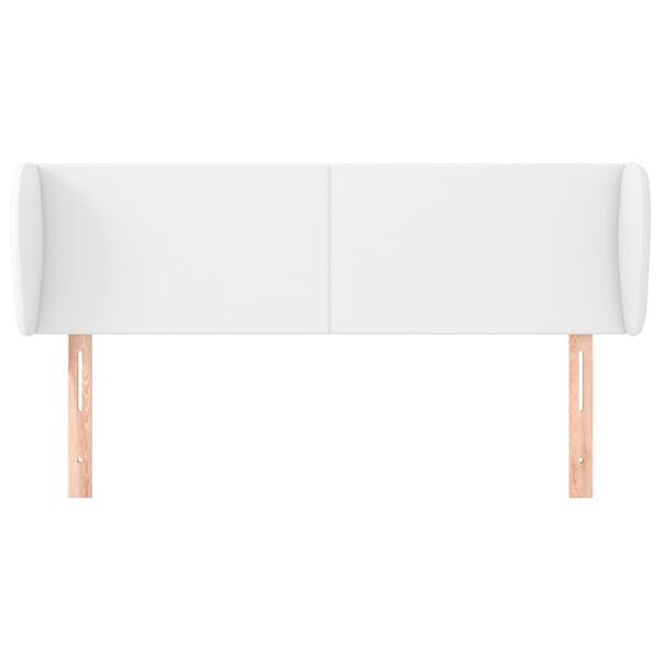 vidaXL Tête de lit avec oreilles Blanc 147x23x78/88 cm Similicuir