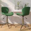 vidaXL Chaises pivotantes &agrave; manger lot de 2 vert fonc&eacute; velours