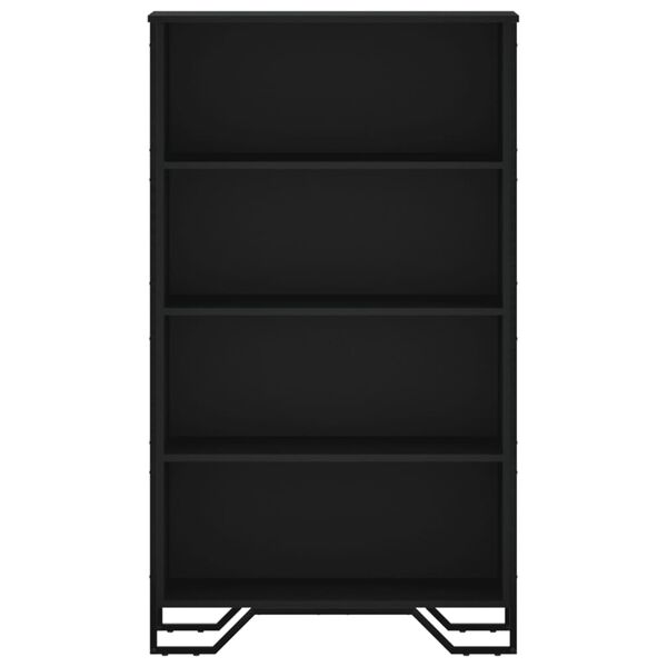 vidaXL Biblioth&egrave;que noir 80x31x137,5 cm bois d'ing&eacute;nierie