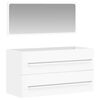 vidaXL Armoire de salle de bain avec miroir blanc bois d'ing&eacute;nierie