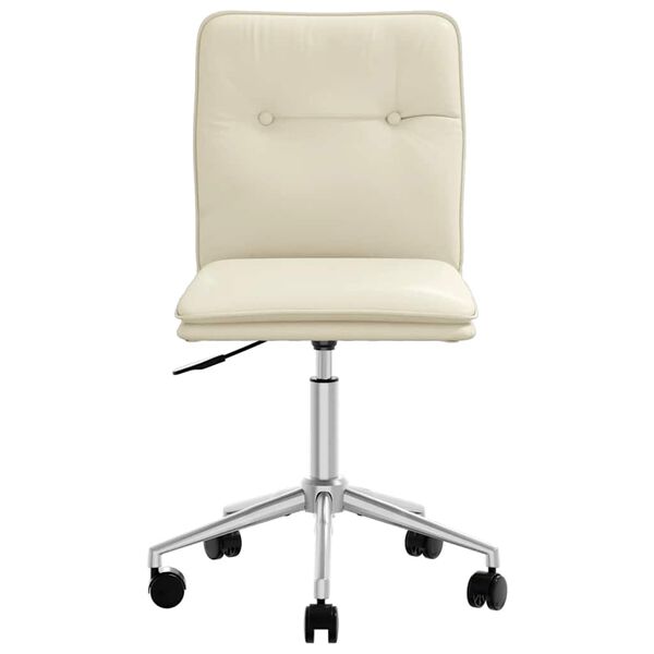 vidaXL Chaises &agrave; manger lot de 6 cr&egrave;me similicuir