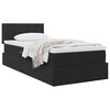vidaXL Lit de Rangement avec matelas Noir 90 x 190 cm Velours