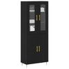 vidaXL Haut Armoire 2 pcs Ch&ecirc;ne noir Bois d'ing&eacute;nierie