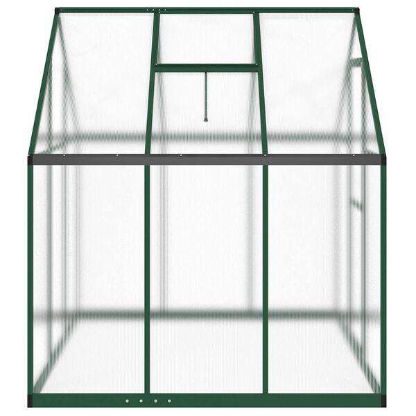 vidaXL Serre avec cadre de base vert 169x169x195 cm aluminium