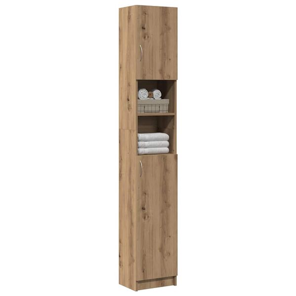 vidaXL Meuble de salle de bain Ch&ecirc;ne artisanal 32x25,5x190 cm Bois d'ing&eacute;nierie