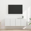 vidaXL Meuble TV mural 2 pcs Blanc 59,5 x 31 x 40 cm Bois d'ing&eacute;nierie