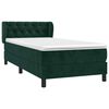 vidaXL Sommier &agrave; lattes de lit et matelas Vert fonc&eacute; 80x200 cm Velours