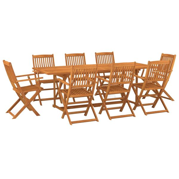 vidaXL Ensemble &agrave; manger de jardin 9 pcs 220x90x75 cm bois d'acacia