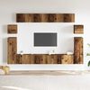 vidaXL Ensemble de meuble TV mural 8 pcs vieux bois bois d'ing&eacute;nierie