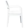 vidaXL Chaises à manger 2 pcs blanc bois massif caoutchouc
