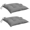 vidaXL Coussins de chaise lot de 2 gris 50x50x7 cm tissu oxford