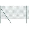 vidaXL Cl&ocirc;ture en mailles de cha&icirc;ne avec fixation au sol 25 x 1,4 m