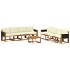 vidaXL Ensemble de canap&eacute;s d'ext&eacute;rieur 7 pcs Naturel et Cr&egrave;me