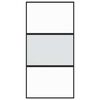 vidaXL Porte coulissante noir 102,5x205 cm verre tremp&eacute; aluminium