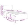vidaXL Cadre de lit avec t&ecirc;te de lit Noir 75 x 190 cm Pin massif