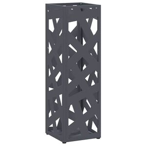 vidaXL Stand de Parapluie de Pluie Anthracite 15,5 x 15,5 x 49 cm