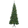 vidaXL Arbre de No&euml;l artificiel d'angle Vert 240 cm PVC et m&eacute;tal