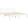 vidaXL Cadre de lit sans matelas blanc 120x200 cm bois massif