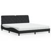 vidaXL Lit avec matelas noir 180x200 cm velours