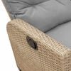 vidaXL Salon de jardin avec coussins forme de L 3 pcs beige polyrotin