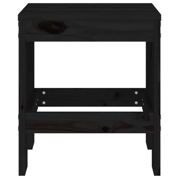 vidaXL Tabourets de jardin lot de 2 noir 40x36x45 cm bois massif pin