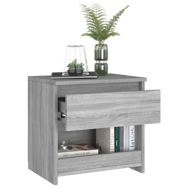 vidaXL Table de chevet Sonoma gris 40x30x39 cm Bois d'ingénierie